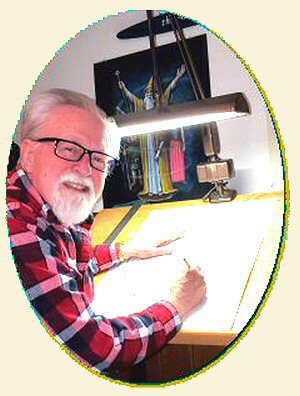 James Bennett in
                  his studio